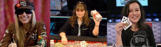 Weibliche Pokerspieler